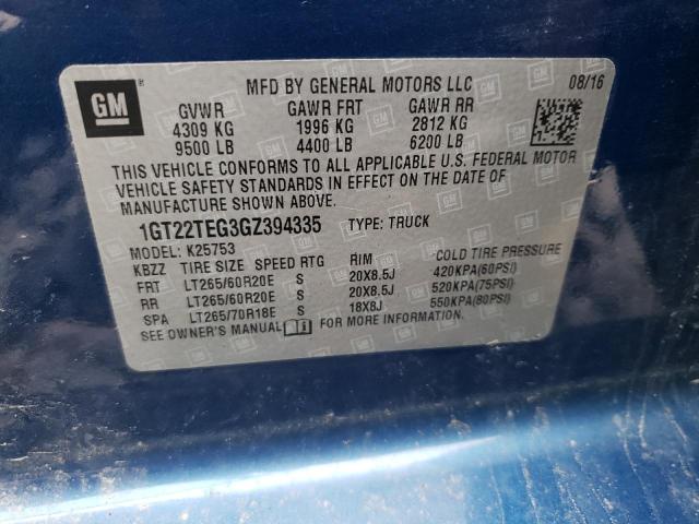 1GT22TEG3GZ394335 GMC Sierra K2500 Slt