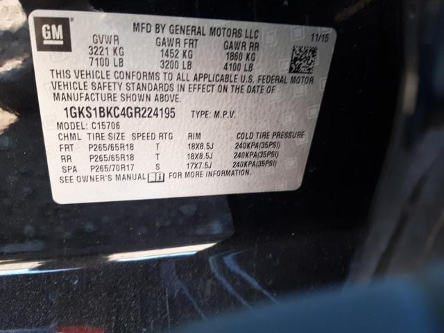1GKS1BKC4GR224195 GMC YUKON SLT