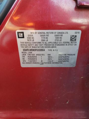 2GKFLWEK6F6330664 GMC Terrain Sle