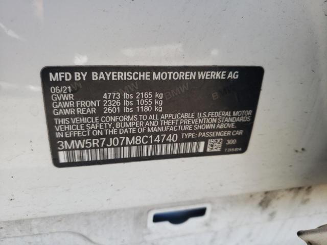 3MW5R7J07M8C14740 BMW 330XI