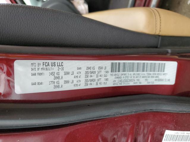 1C4RDJEG6GC309374 Dodge Durango Citadel