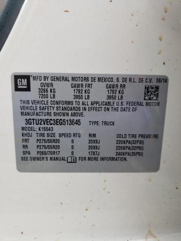 3GTU2VEC3EG513645 GMC Sierra K1500 Slt