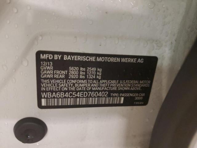 WBA6B4C54ED760402 BMW 650 Xi Gran Coupe