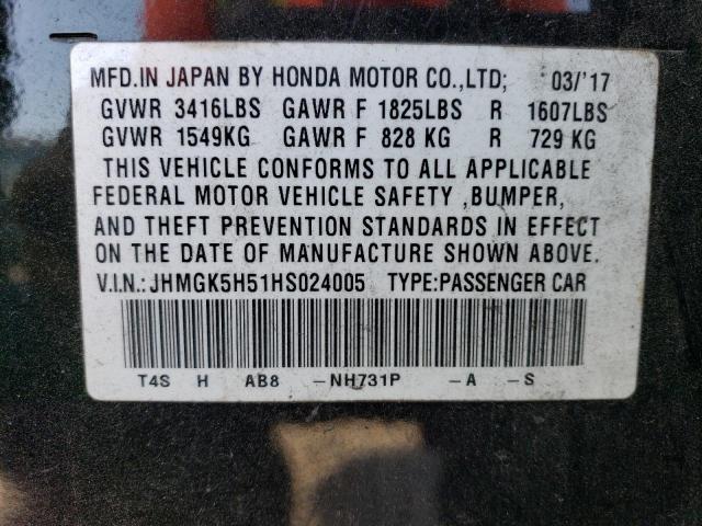 JHMGK5H51HS024005 Honda FIT LX