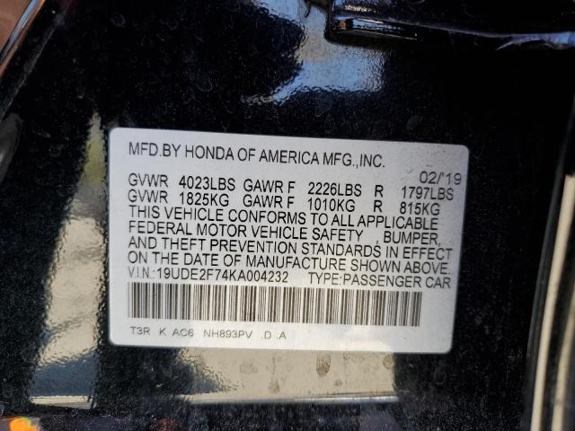 19UDE2F74KA004232 Acura Ilx Premium