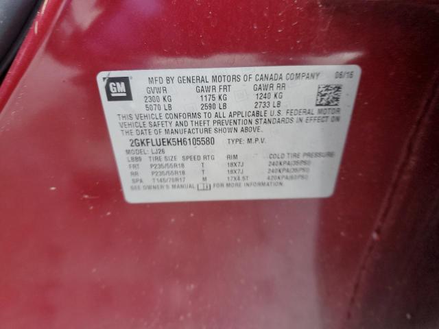 2GKFLUEK5H6105580 GMC Terrain Slt