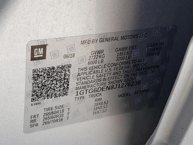1GTG6DEN8J1276236 GMC CANYON SLT