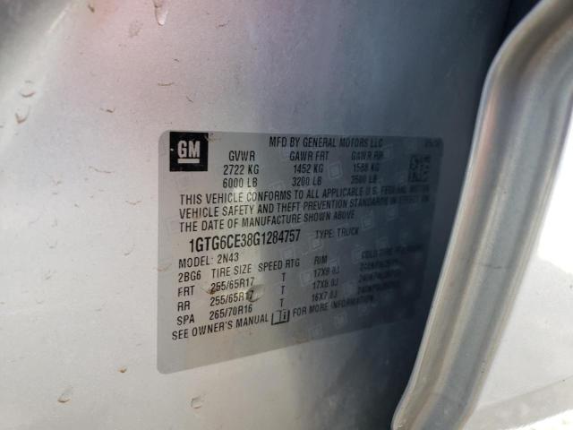 1GTG6CE38G1284757 GMC CANYON SLE