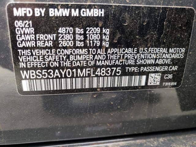 WBS53AY01MFL48375 BMW M3