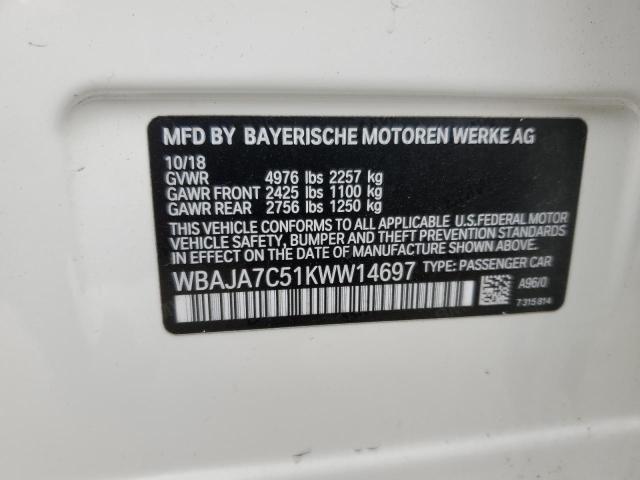 WBAJA7C51KWW14697 BMW 530 XI
