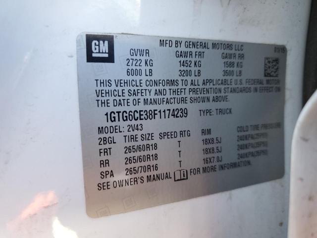 1GTG6CE38F1174239 GMC CANYON SLT