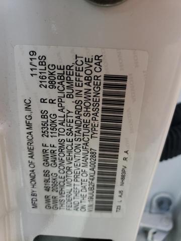 19UUB2F4XLA002887 Acura Tlx Technology