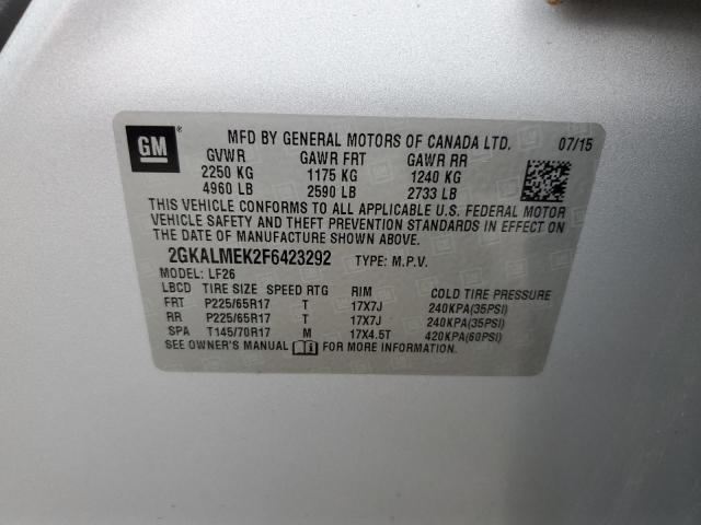 2GKALMEK2F6423292 GMC Terrain Sle