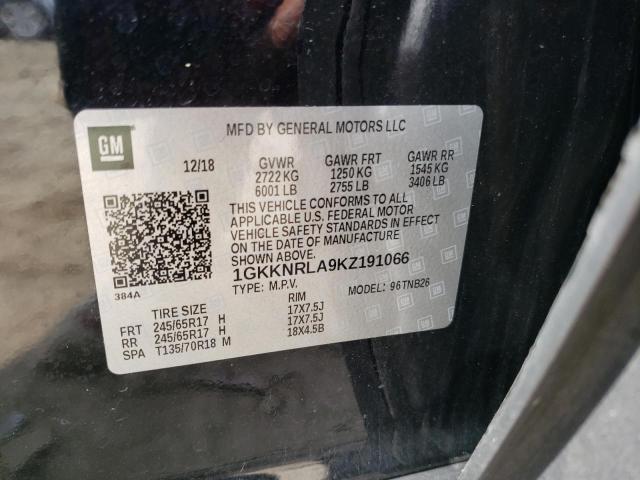 1GKKNRLA9KZ191066 GMC ACADIA SLE