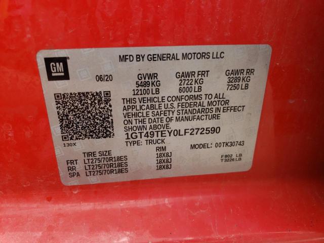 1GT49TEY0LF272590 GMC Sierra K3500 Sle
