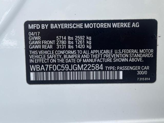 WBA7F0C59JGM22584 BMW 750 I