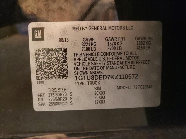 1GTU8DED7KZ110572 GMC Sierra C1500 Slt