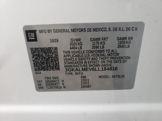 3GKALMEV6LL184816 GMC Terrain Sle