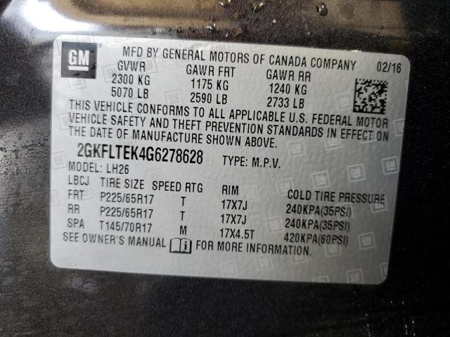 2GKFLTEK4G6278628 GMC Terrain Sle
