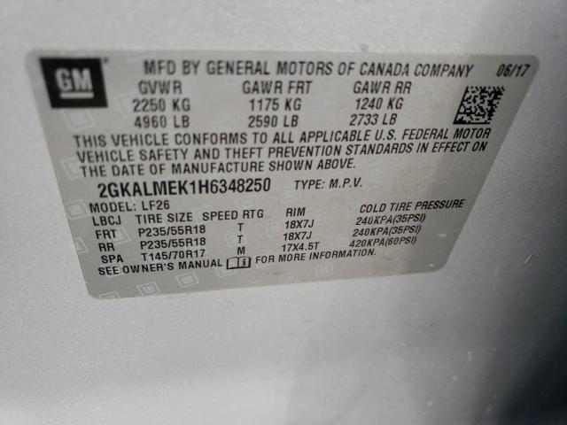 2GKALMEK1H6348250 GMC Terrain Sle