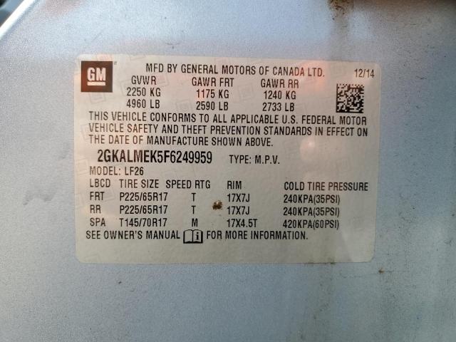 2GKALMEK5F6249959 GMC Terrain Sle