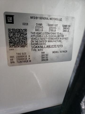 1GKKNLLA9JZ217273 GMC ACADIA SLE