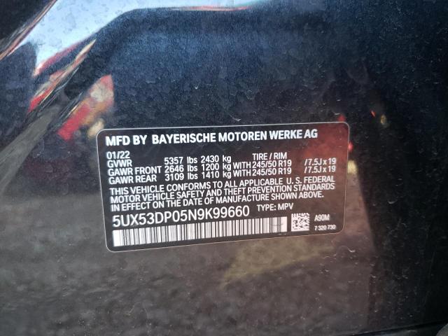5UX53DP05N9K99660 BMW X3 Xdrive30i