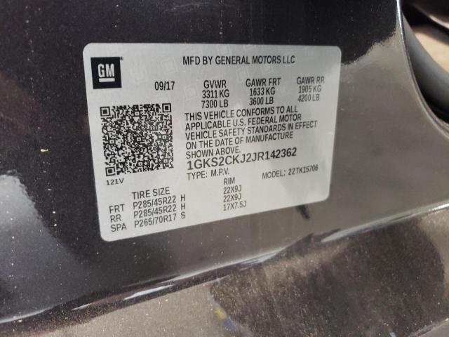 1GKS2CKJ2JR142362 GMC YUKON DENALI