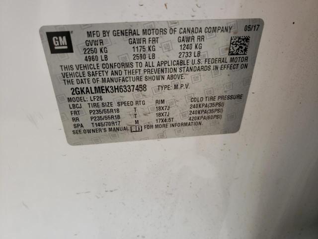 2GKALMEK3H6337458 GMC Terrain Sle