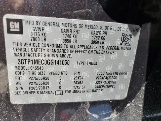3GTP1MEC0GG141050 GMC Sierra C1500 Sle