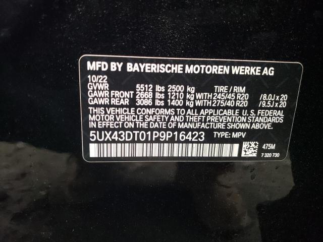 5UX43DT01P9P16423 BMW X4 M40i
