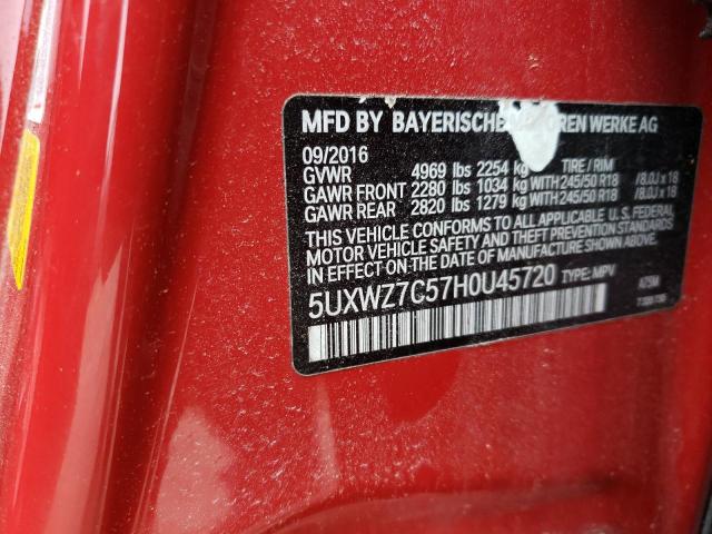 5UXWZ7C57H0U45720 BMW X3 Sdrive28i