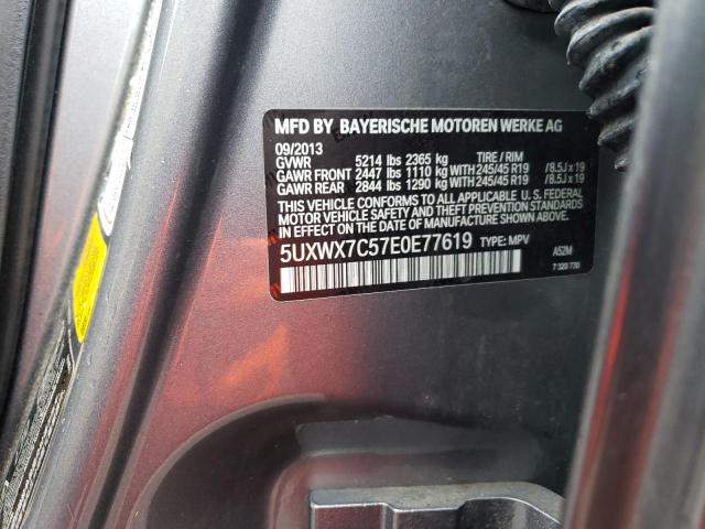 5UXWX7C57E0E77619 BMW X3 Xdrive35i
