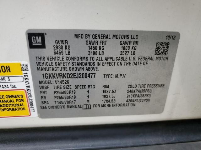 1GKKVRKD2EJ200477 GMC Acadia Slt-1