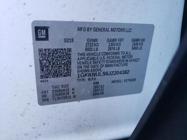 1GKKNULS6JZ204382 GMC Acadia Slt-1