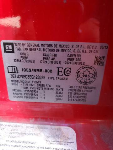 3GTU2VEC3EG120535 GMC Sierra K1500 Slt