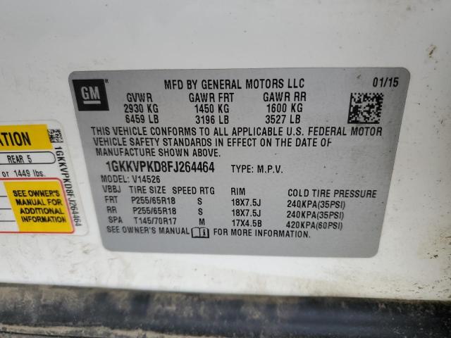 1GKKVPKD8FJ264464 GMC ACADIA SLE
