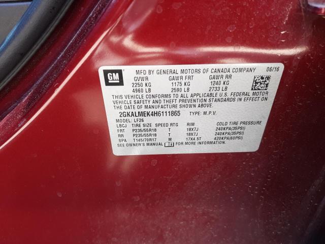 2GKALMEK4H6111865 GMC Terrain Sle