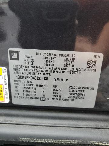 1GKKVPKD4EJ378136 GMC ACADIA SLE