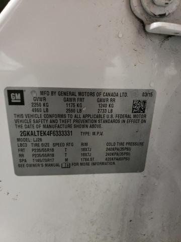2GKALTEK4F6333331 GMC Terrain Slt