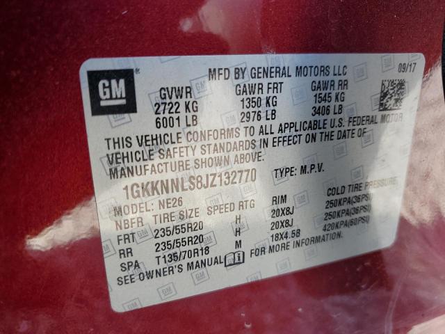 1GKKNNLS8JZ132770 GMC Acadia Slt-2