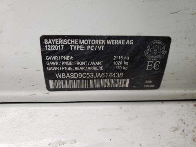WBA8D9C53JA614438 BMW 330 XI