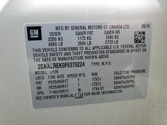 2GKALREK9F6379224 GMC Terrain Sle