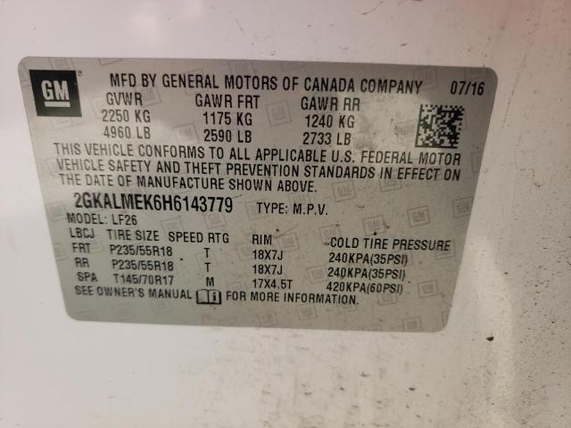 2GKALMEK6H6143779 GMC Terrain Sle
