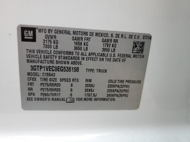 3GTP1VEC9EG536198 GMC Sierra C1500 Slt