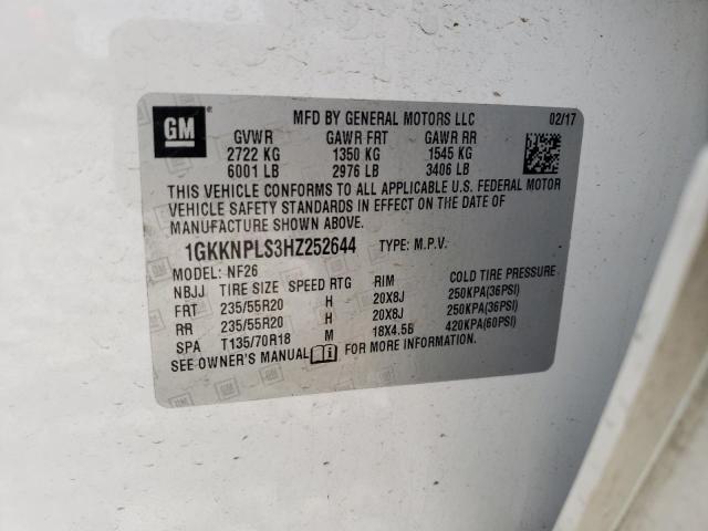 1GKKNPLS3HZ252644 GMC Acadia Denali