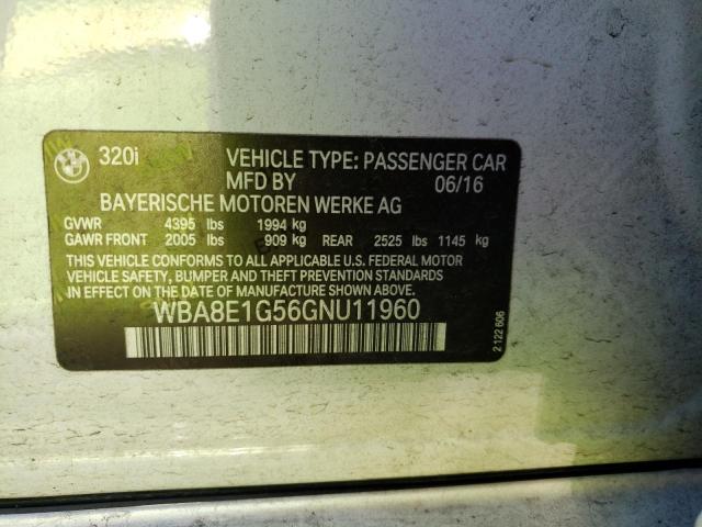 WBA8E1G56GNU11960 BMW 320 I