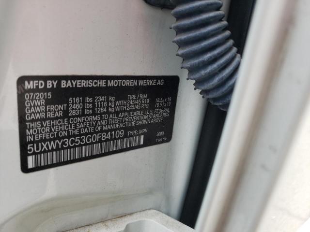 5UXWY3C53G0F84109 BMW X3 Xdrive28d