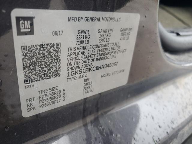 1GKS1BKC6HR345067 GMC YUKON SLT