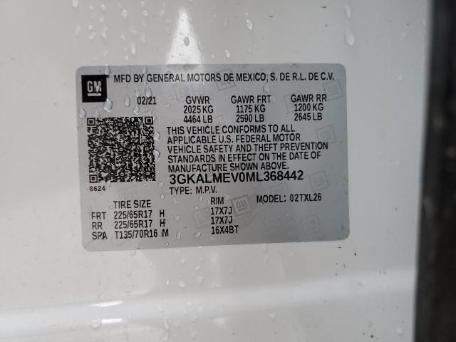 3GKALMEV0ML368442 GMC Terrain Sle
